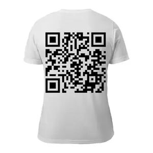 (On Back) Funny Rickroll QR Code – Scan Meme Design – Internet Prank Humor Unisex Heavy Cotton T-shirt