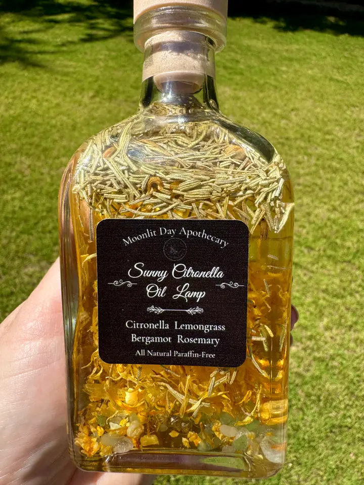 Sunny Citronella Oil Candle Mosquito Repellant All Natural & Paraffin Free Oil Lamp