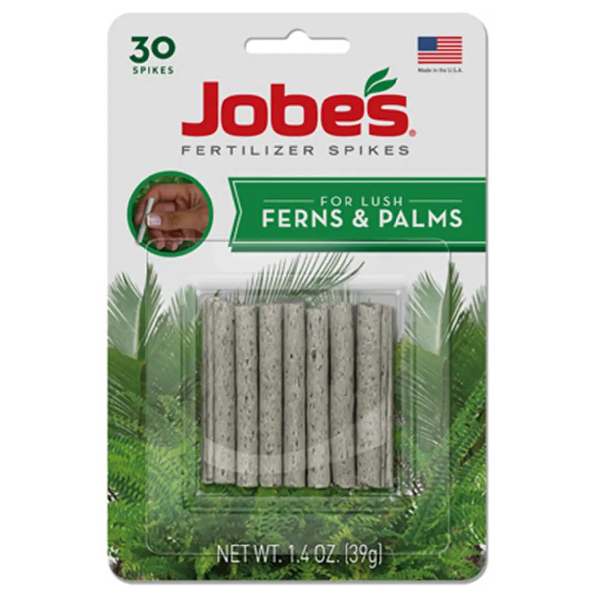 212 MAIN Fern & Palm Slow Release Houseplant Fertilizer Spikes - 30-Pack High Nitrogen Garden Soil Maintenance Supplies for Home Improvement Garden Care, Slow Release Fertilizer
