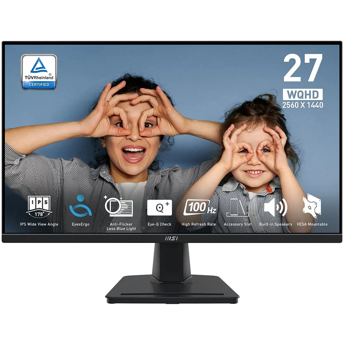 MSI Pro MP275Q 27" 16:9 WQHD 100Hz IPS LED HDR Monitor, Matte Black