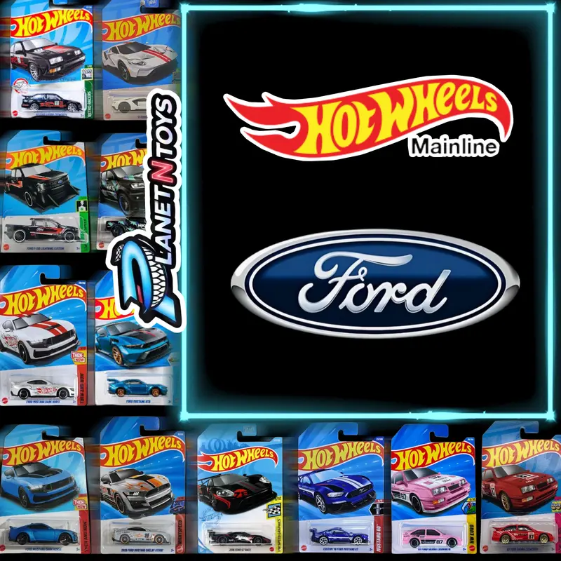 Hot Wheels Ford Mainline 1:64  (American Power, Mustang, Shelby, Escort) Diecast Assorted Muscle Cars