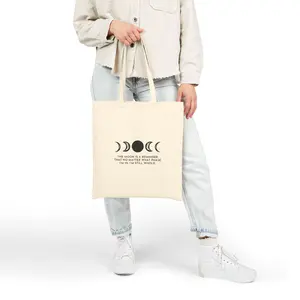 Moon Phase Cotton Canvas Tote Bag