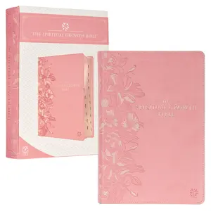 The Spiritual Growth Bible, Study Bible, NLT - New Living Translation Holy Bible, Faux Leather, Pink