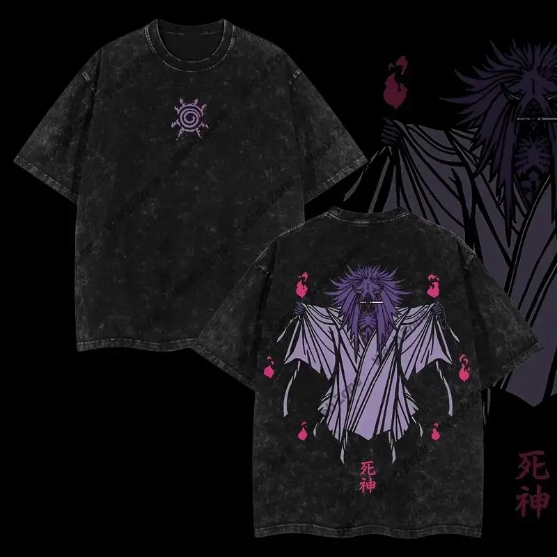 Women's Limited Edition Death Reaper Seal Uzumaki Naruto Anime Print Oversized Tshirt - 100 Cotton, Lightweight, Acid Washed, Double-Stitched, Loose-Fit Double Printed Tee, Anime Merch Gift, Oversized Tshirt Women, 100 Cotton Clothing, Machine Wash, Uzuma