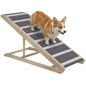 Dog Ramp for Couch, Foldable Pet Ramp for Small To Large Dog, 4 Adjustable Height From16" To 23.5", Pet Steps with Non-Slip Carpet for Bed