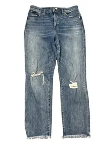 Jeans Cropped By Madewell In Blue Denim, Size:12