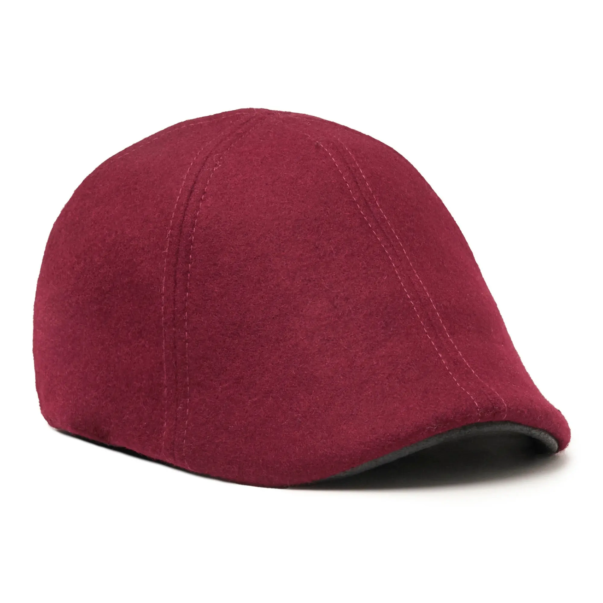 The Kenmore Boston Scally Cap - Crimson & Black Brim
