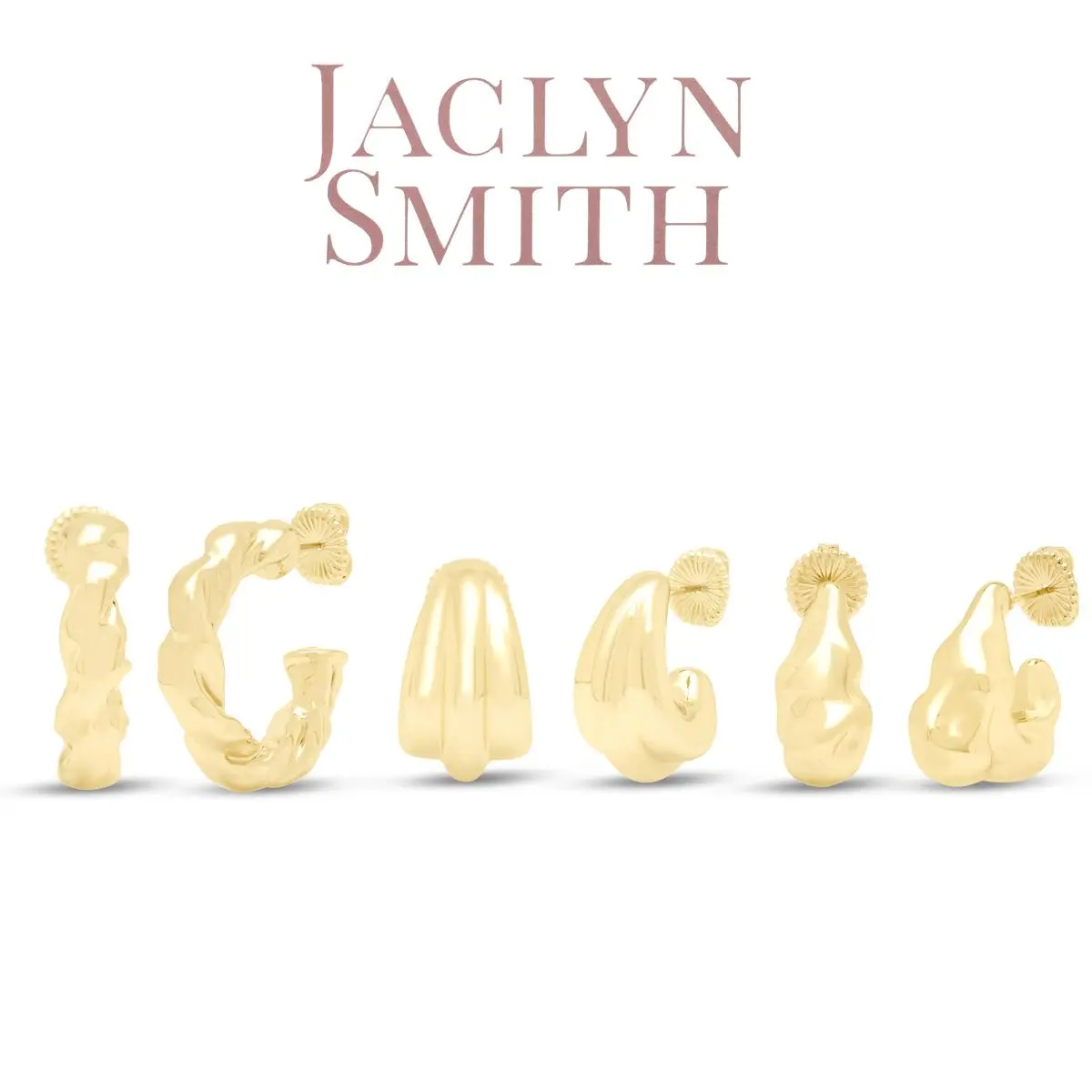 Jaclyn Smith Bold Gold Hoop Earrings Set of 3