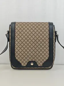 Pre-owned PVC coated canvas Shoulder Bags Gucci Diamante Crossbody Flap Shoulder Bag