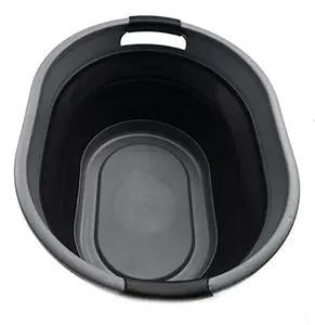 SAMMART 32L (8.4 Gallon) Collapsible Plastic Laundry Basket - Foldable Pop Up Storage Container/Organizer - Portable Washing Tub - Space Saving Hamper, Water Capacity: 24L