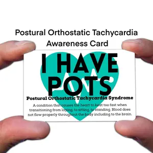 Postural Orthostatic Tachycardia Syndrome Medical Awareness Card For Wallet