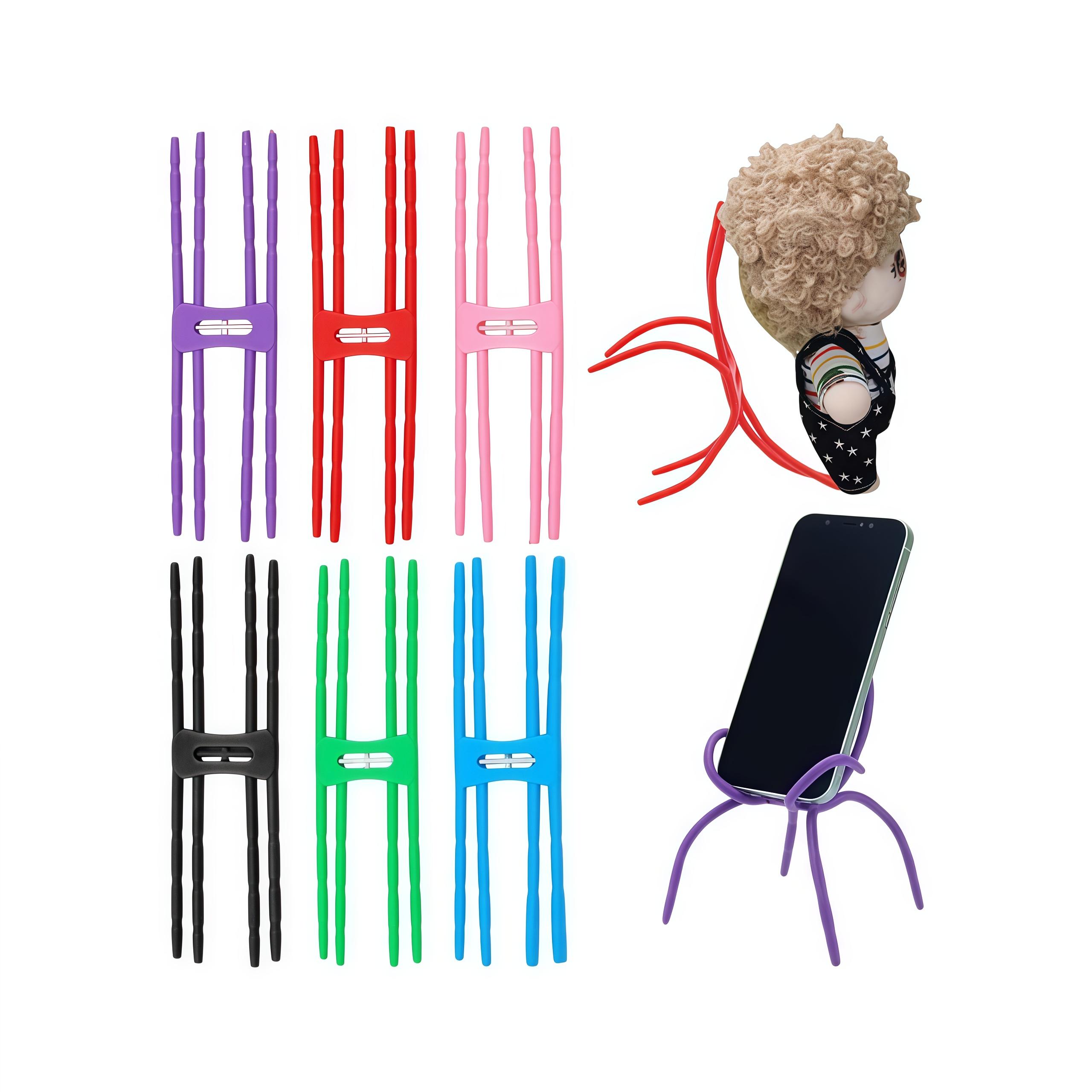 "Flexible Spider-Shaped Phone Holder – Multi-functional and portable, adjustable, suitable for smartphones and tablets, can be used as a car mount, desktop stand, and universal plush toy stand"