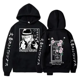 Bungo Stray Dogs Anime Hoodies Chuuya Nakahara Sweatshirts Harajuku Men's Hoodies Long Sleeve Pullover Cartoon Sweatshirt