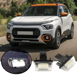 2PCS LED License Plate Lights | Compatible with Toyota 206/207/307/308/406/407/5008, Citroen C3/C4/C5/Berlingo/Xsara/Saxo ✅ 12V Hardwired Installation ✅ High-brightness White Light Auto Parts