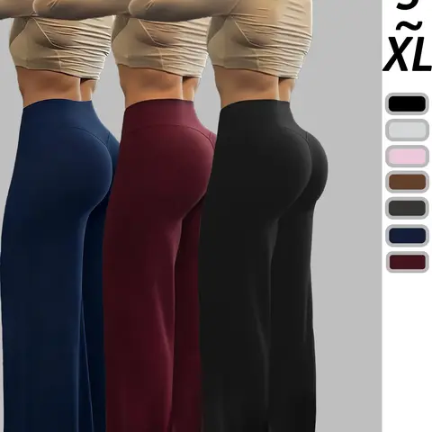 Qfen Sport Women's Loose Wide Leg Pants, Casual Sporty Trousers, Fashion Casual Athletic Wear, Ideal for Running, Cycling, Exercise, Daily Wear, Bottoms