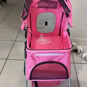 Segawe Foldable Pet Dog Stroller for Small Cat dog with Storage Basket & Cup Holder for Pet Travel,summerwins