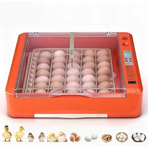 VEVOR 24 Egg Incubator, Automatic Egg Turner with LED Candler, Temperature Humidity Control, 360 View Clear Window, Auto Water Refill, Poultry Eggs Incubators for Hatching Chicks Ducks Goose Quail