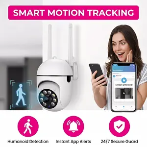 JOOAN 1080P Smart WiFi Security Camera, 360° PTZ Indoor Camera for Home/Pet/Baby with Color Night Vision, Motion Alerts & Two-Way Audio