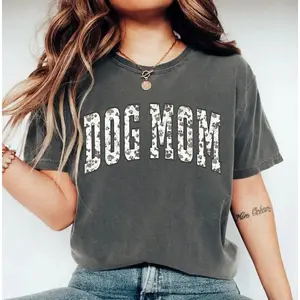 Dog Mom Comfort Colors T Shirt, Cute Dog Lover Tee, Stylish Pet Parent Top, Soft Cotton Unisex Crewneck Shirt, Gift For Him Or Her, Unisex Casual Graphic T-Shirts