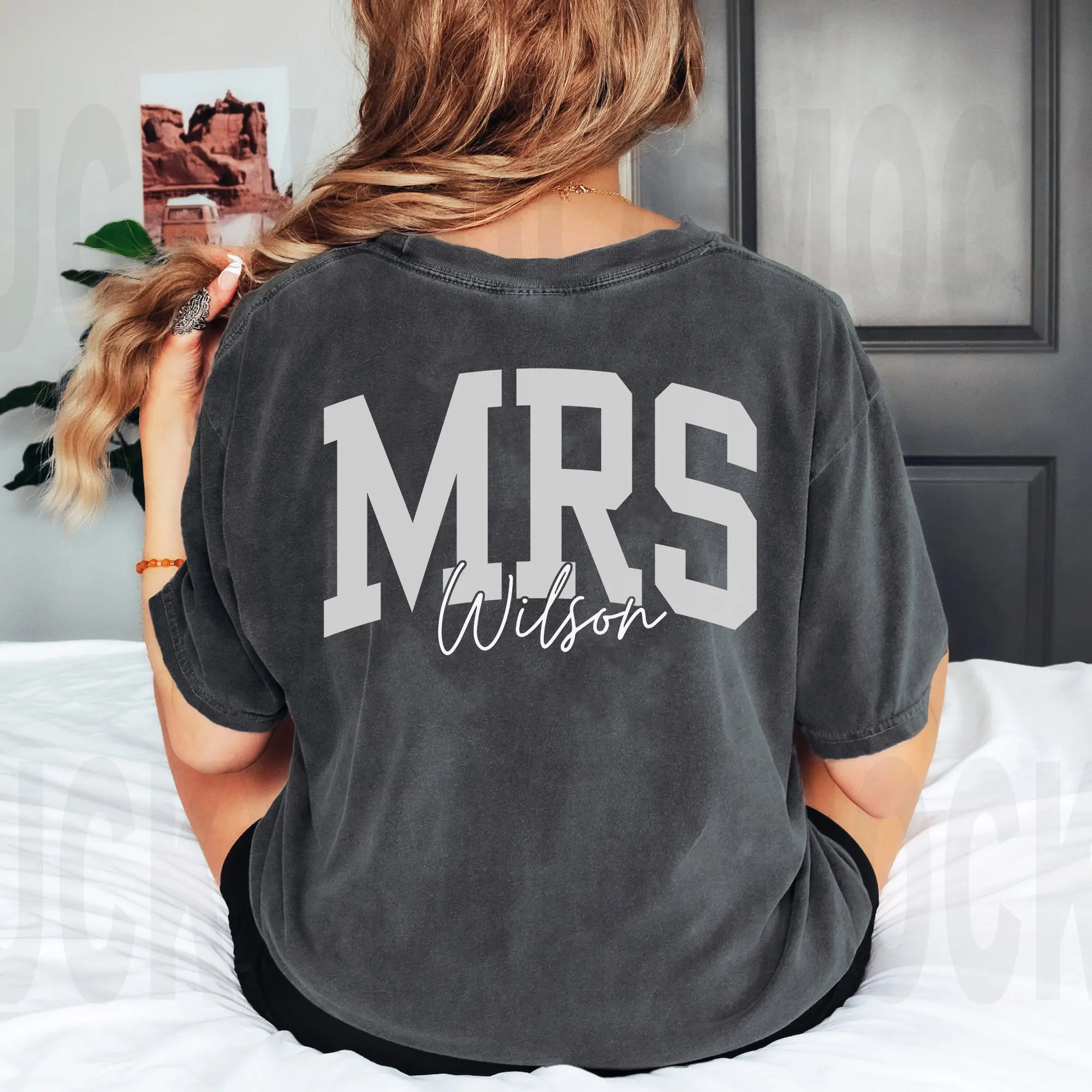 Comfort Colors Custom Mrs Last Name TEE, Personalized Bride Gift, Future Wifey, Honeymoon Shirt, Best Friend Wedding Egagement Gift Comfort Colors Tee