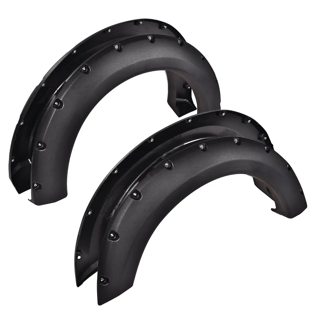 ALLGOOD Rivet Pocket Style Fender Flares - 4PCS Textured Black Bolt-On Wheel Arch Covers, Automotive Car Accessories for Ford F150 2004-2008 Truck Exterior Protection, Accessories for Car