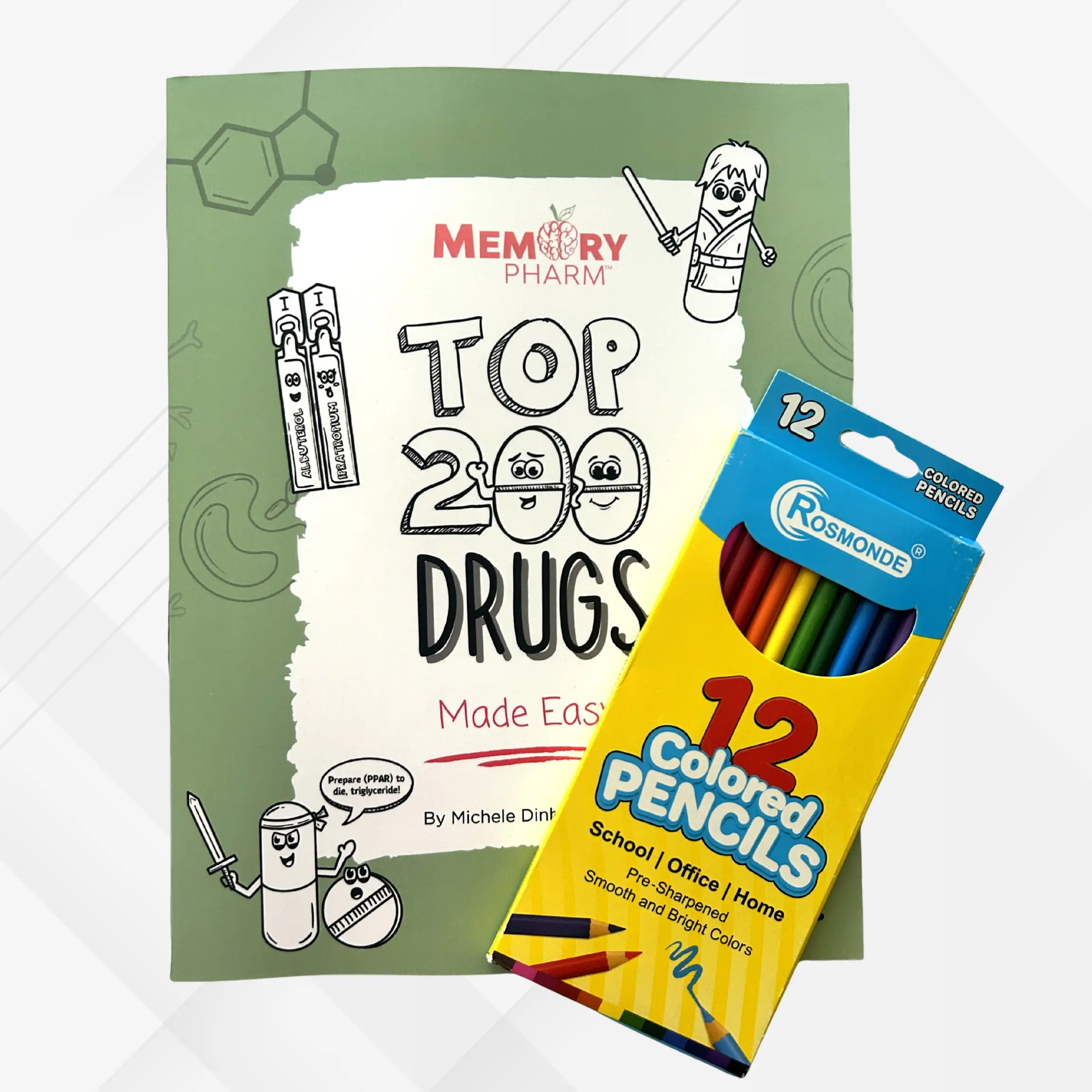 Top 200 Drugs Made Easy + Color Pencils