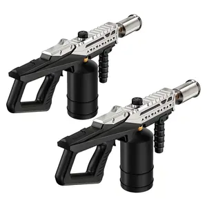 Powerful Propane Torch Gun, Kitchen Torch with Adjustable Flame, Flamethrower Blow Torch Gun, Gas Welding Kits for BBQ, Searing Steak, Camping & Charcoal Torch Lighter(Tank Not Included)