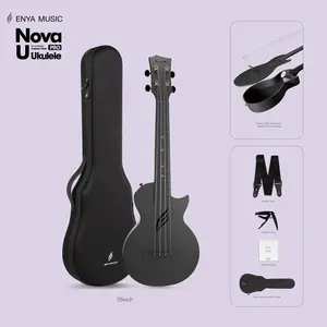【Enya Tenor Ukulele】（NOVA U PRO） 26 Inch Carbon Fiber Cutaway Travel Ukelele for Adult with Beginner Bundle Kit Including Case, Strap, Capo and Strings, Christmas Gift, TikTokShopHolidayHaul
