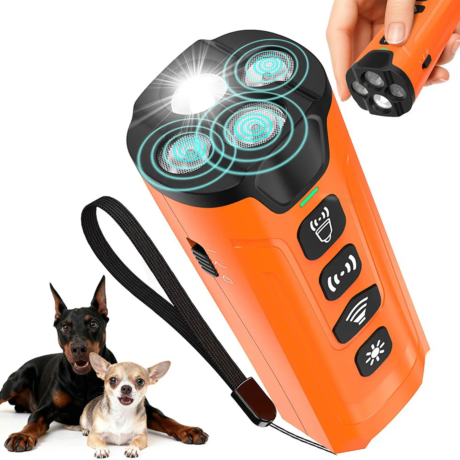 50FT Anti Barking Device For Dogs, HOMEYA Ultrasonic Dog Bark Deterrent Device Anti Barking Control Trainer Stopper