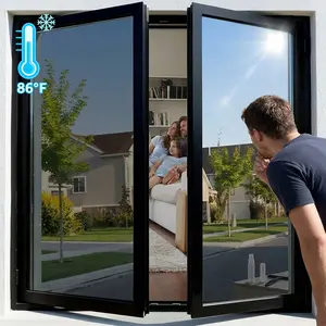 Peeping Protection One Way Privacy Window Film, 100% UV Protection, Heat Insulation, Car & Home Reflective Tint, Silver Color, Privacy Film For Glass Windows