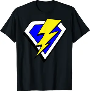 Superhero Lightning Bolt Hero T Shirt - Jhunbacan Shop 67B07PGMF5L3