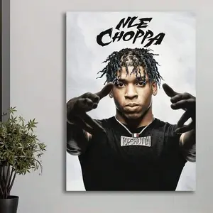 Frameless Poster 1pc Framed,Nle Choppa Poster Art Painting Gifts, Bedroom, Office, Living Room, Wall Decor, Home And Dorm Decor. Home Living Room Office Wall Decor, Perfect Gift And Wall Decoration, Room Decor, Wall Art Decor, Wall Decor, Living Room.