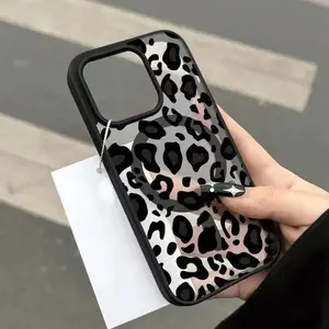 A Full-Screen Leopard Print Phone Case That Supports Wireless Charging, Is Drop-Resistant, And Has a Magnetic Feel, Compatible with For iPhone 17 Pro Max/17 Air/16/15/14 Plus/13/12/11 Pro Max And Samsung Galaxy S25 S24 S23 S22 Ultra/Plus Cover