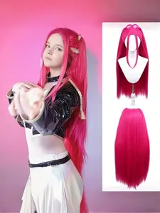 K Pop Mira Cos Wig, Easy Wear, Synthetic Hair Wig, Perfect for Ball Performances, Role Play Parties, Carnival Festivals, Halloween Costumes