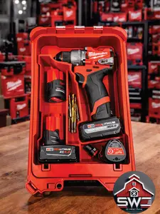 Milwaukee Compatible M12 Gen 3 Drill & Battery Storage Insert for Packout Compact Organizer 48-22-8435