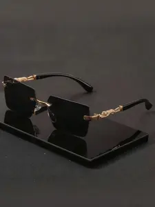 Men's Classic Fashion Frameless Luxury Glasses, Casual Vintage Style, Perfect for Photography, Driving, Travel, Beach, Daily Use, Classic Shades