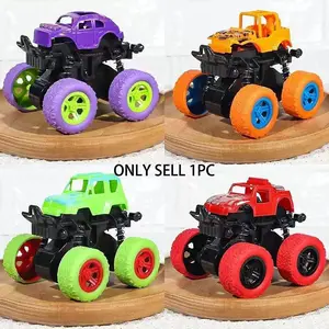1pcs Off-Road Toy Cars for Boys, Durable Plastic Construction, Fun & Interactive Play Vehicles, Ideal Gift for Kids Aged 3-8 Years,Red, green, orange, purple