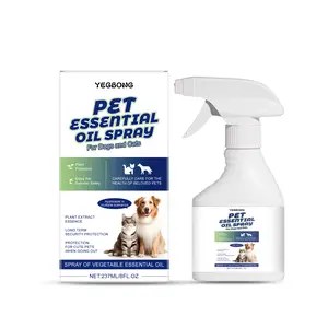 Yegbong Pet Essential Oil Spray Fine Mist Fresh Scent Daily Gentle Cleaning Comfortable Care for Dogs Cats with PEG-60 & Chamomile Oil