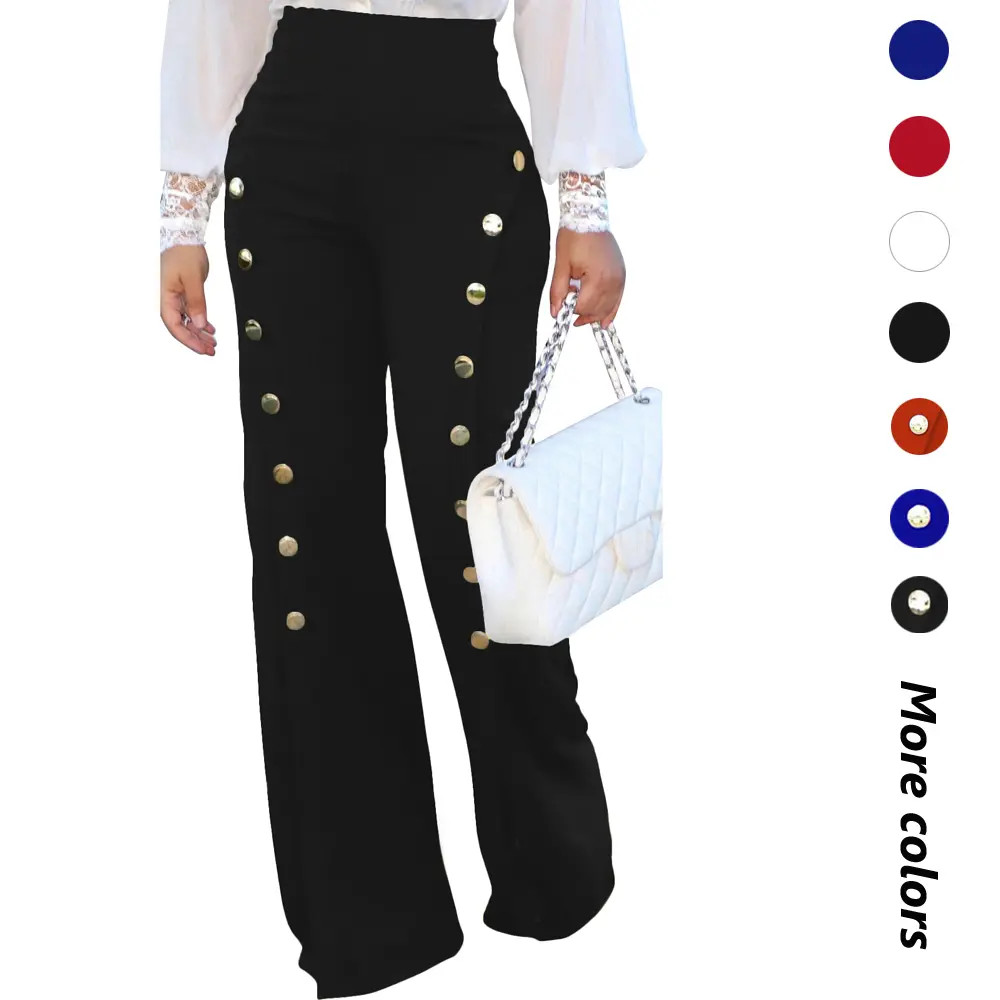 High Waisted Stretchy Bootcut Pull On Dress Pants for Women Casual Office Work Trousers