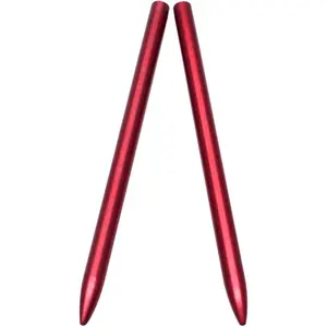2pack of 3 1/2" Aluminum 550 Paracord FID, Lacing, Stitching Needles (Red)