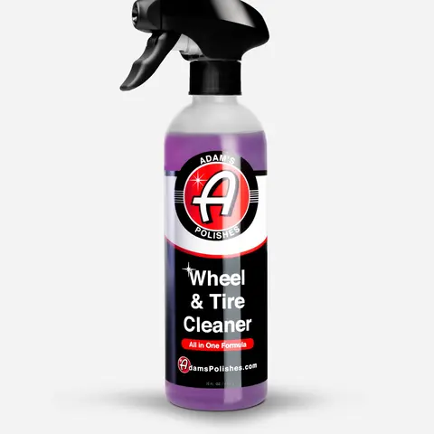 Adam's All-In-1 Wheel & Tire Wash - High Sudsing Foam Formula, 2:1 Alkaline Concentrated Solvents, Non-Acid, Ceramic-Safe, Chrome-Safe, Citrus Scent, Lifts Old Dressings, Removes Contamination & Buildup, Engine Bay Usable Wheel Cleaning Solution