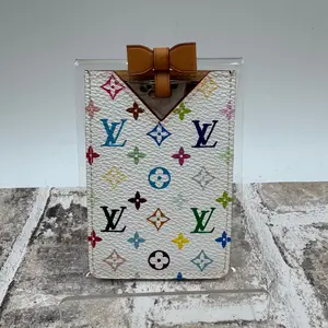 Pre-owned Louis Vuitton Leather Small Leather Goods Monogram Murakami Mirror and Card Case