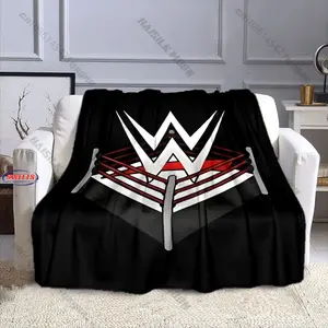 WWE Wrestling Plush Throw Blanket – Super Soft Flannel Blanket for Sofa Bed Office, Great Gift for Son Husband Dad