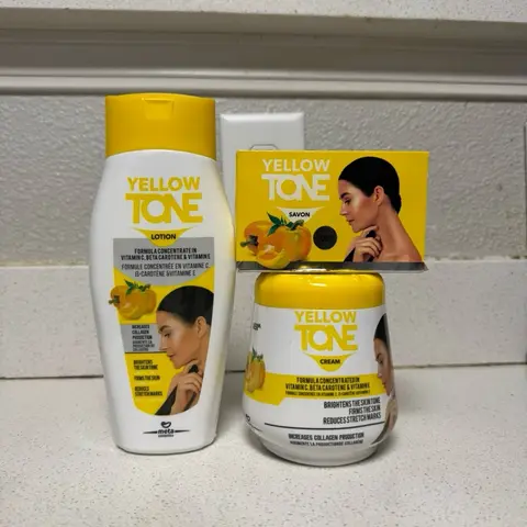 Yellow Tone Lotion Cream & Savon 1pcs cream 1 pcs lotion 1 pcs soap