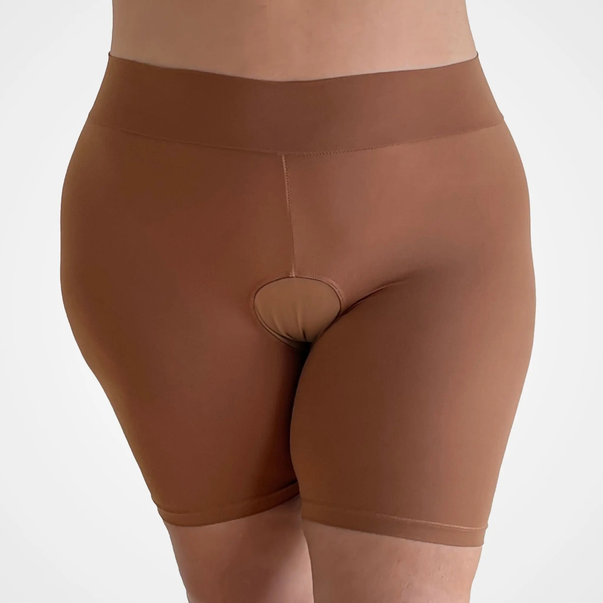 Skanties Anti-Shapewear - Women's Underwear Shorts - Lush Weekends - Mid Brown