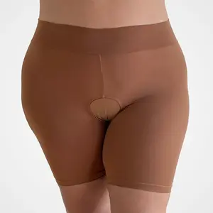 Skanties Anti-Shapewear - Women's Underwear Shorts - Lush Weekends - Mid Brown