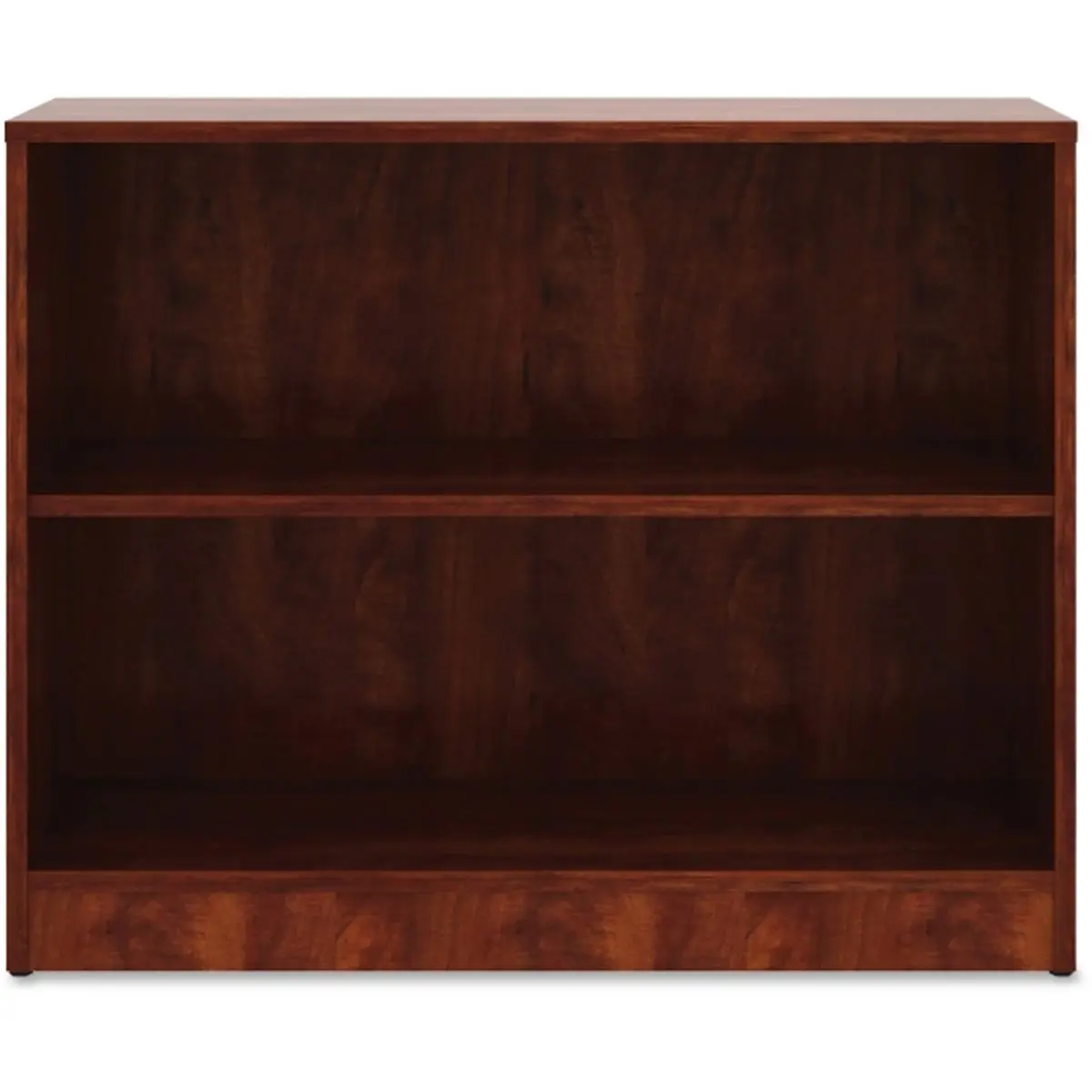 212 MAIN 2-Shelf Adjustable Office Bookcase - Commercial Furniture, Cherry Finish, Multi-Use Book Rack, Bookshelf Book Rack