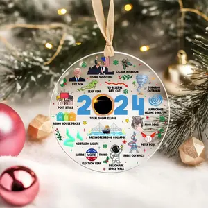 Notable Events 2024 Christmas Ornament, Newsmaker 2024 Ornament, Funny Year in Review, Year to Remember Ornament, Commemorative 2024 Gift