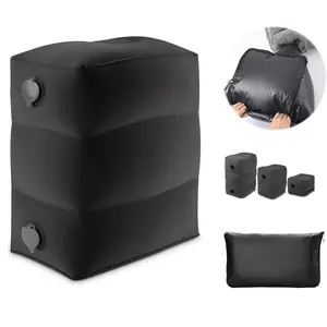 Adult Inflatable Foot Pad/leg Cushion, Adjustable Three-Layer Height, Ideal for Air Travel, Train Carriage, Home, Office Use