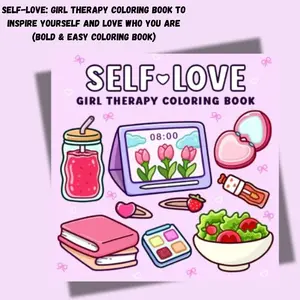 Self-Love: Girl Therapy Coloring Book to Inspire Yourself and Love Who You Are (Bold & Easy Coloring Book)